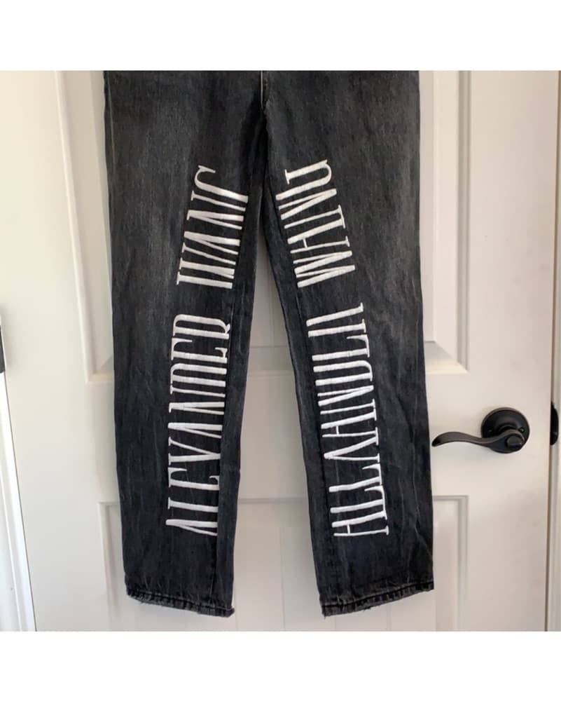 Alexander Wang Logo Straight Leg Jeans - Image 5