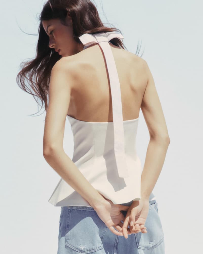 Zara Striped Halter Top - Image 2