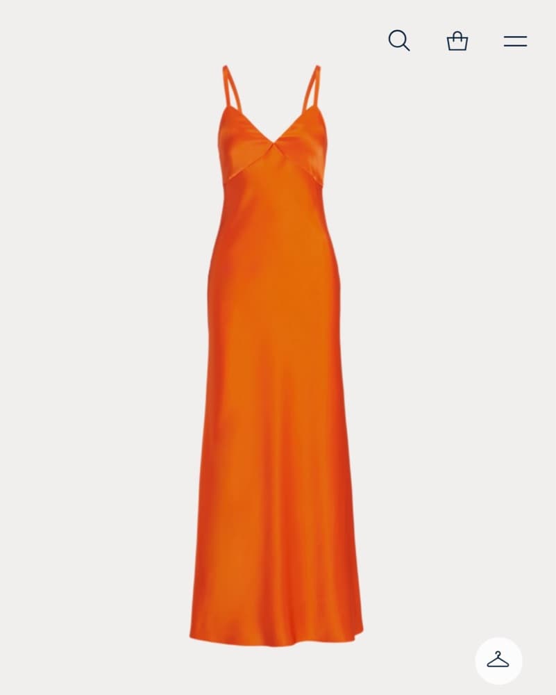 Ralph lauren Orange Silk Gown - Image 5