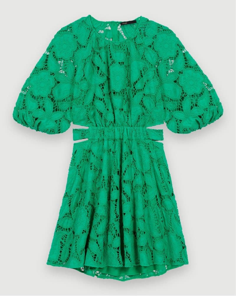 Maje Embroidered Cotton Mini Dress  - Image 3