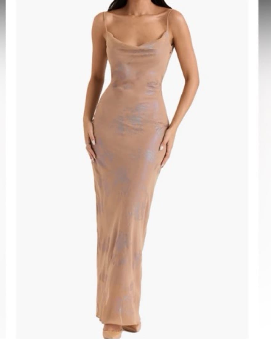HOUSE OF CB Metallic Satin Dress - Image 1