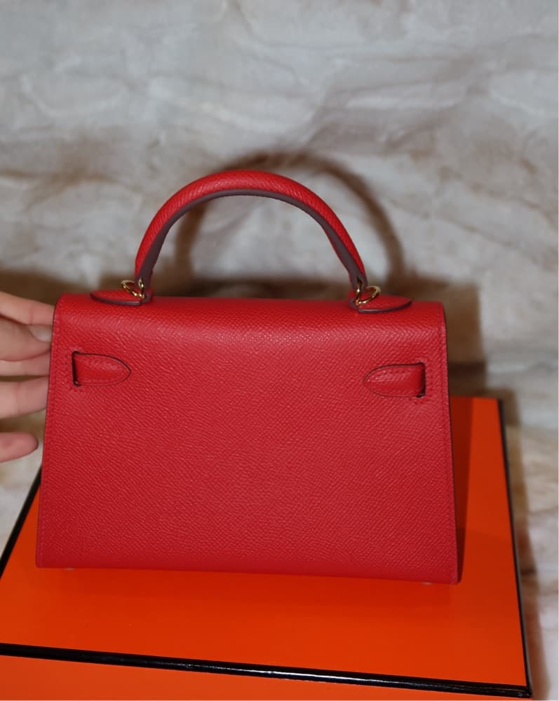 Hermes Mini Kelly Rouge Casaque - Image 3