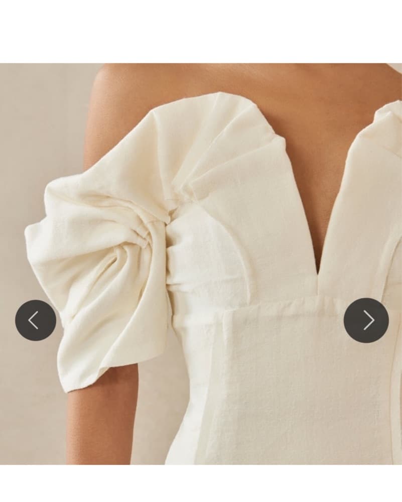 Cult Gaia XS Abby Cream White Top - Image 2