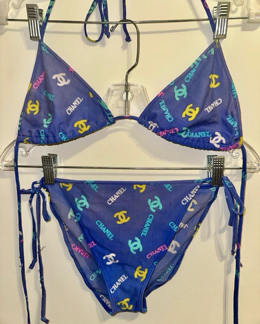 Chanel Blue Multi Color Bikini - Image 1