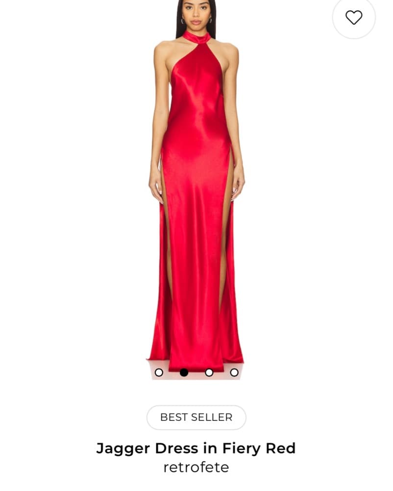 Fiery Red Halter Neck Gown - Image 1