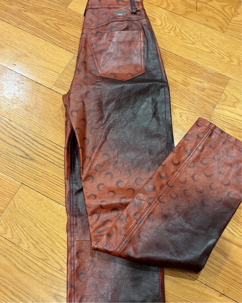 Marine Serre Leather Pants - Image 3