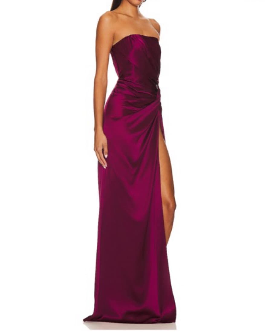 Burgundy Gown, Sau lee Hera Gown  - Image 3