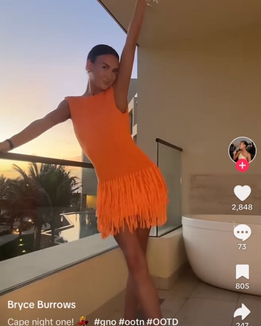 Viral Orange Vacation Dress - Image 1