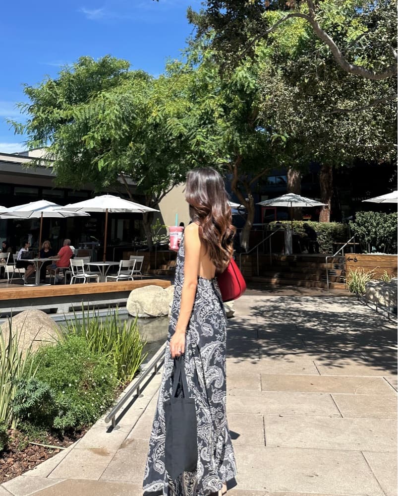 KithxLisa Black&White Halter Maxi Dress - Image 3