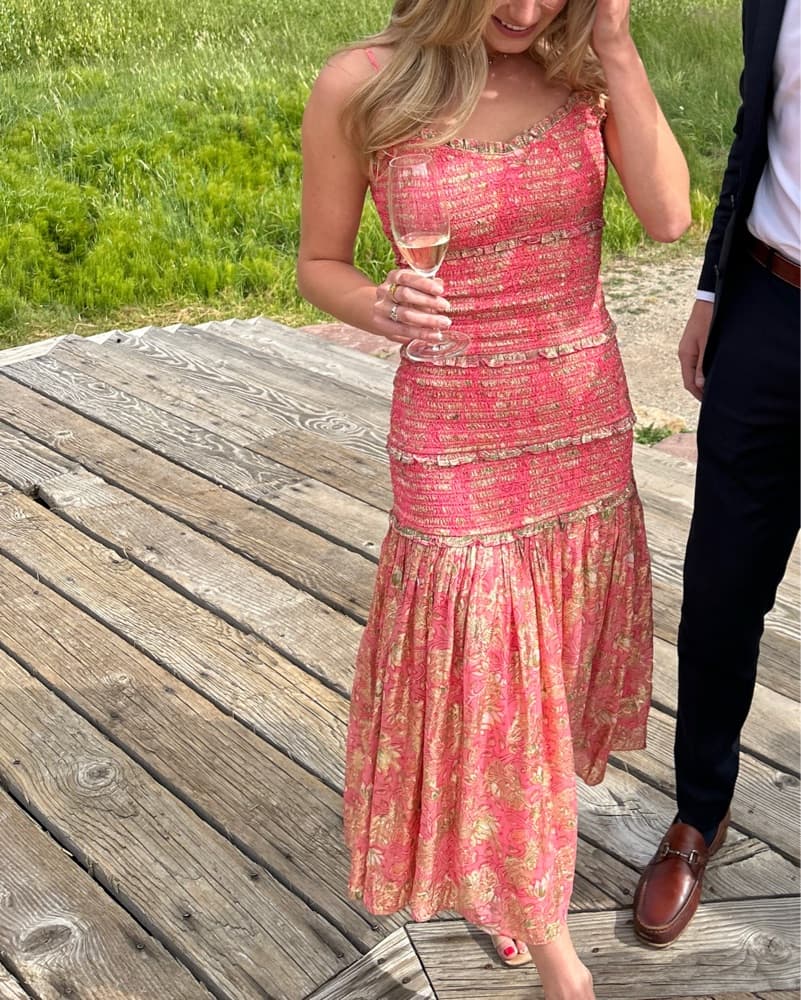Pink Summer Wedding Guest Dress - Image 3