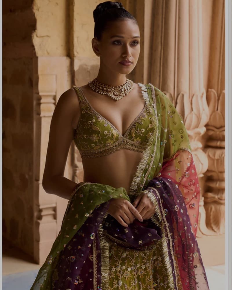 Now Unavail- Floral Embroidered Lehenga (Still Up for Reviews) - Image 1