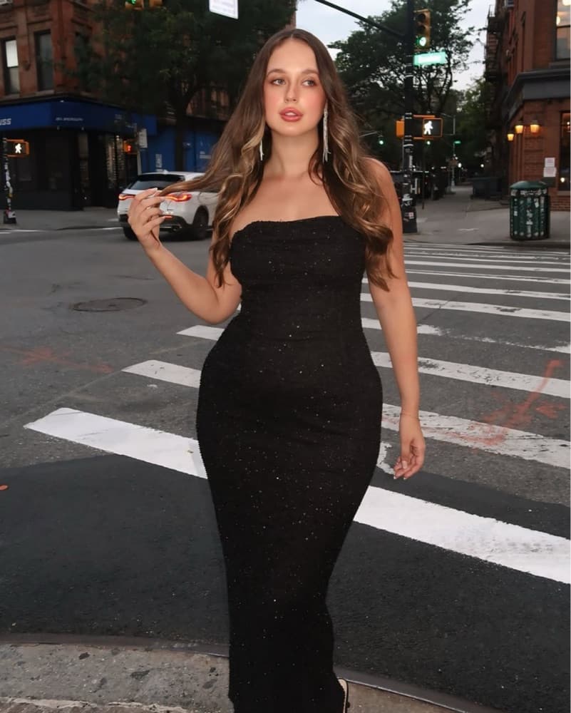 Long Black Sparkly Gown - Image 1