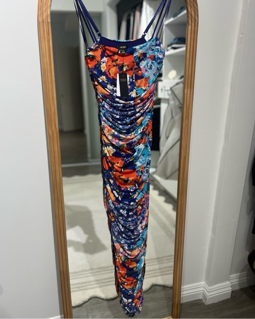 Vibrant Floral Midi Dress - Image 4