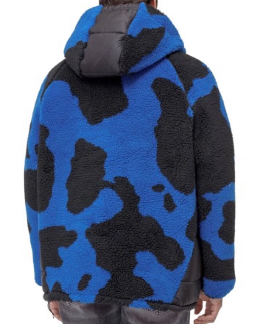 Marcelo Burlon Blue Camo Fleece Puffer - Image 5