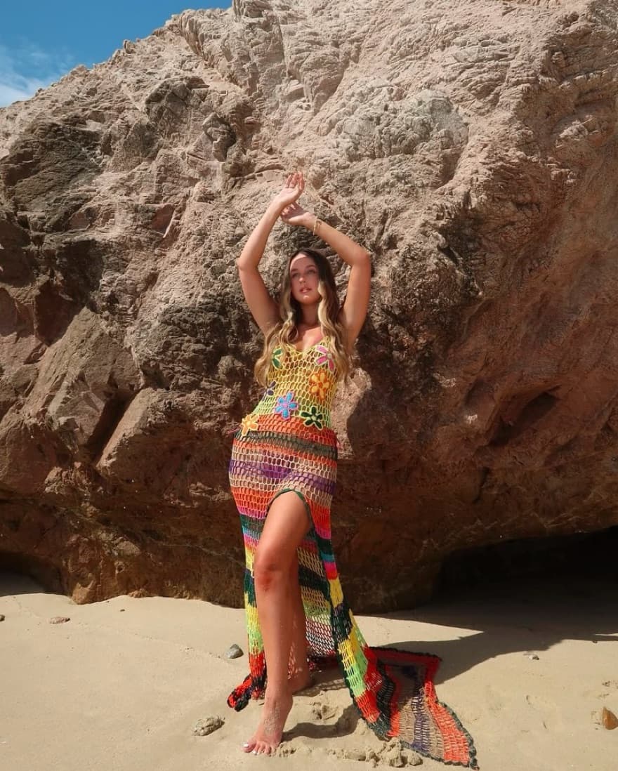Multi Color Knit Dress - Image 3
