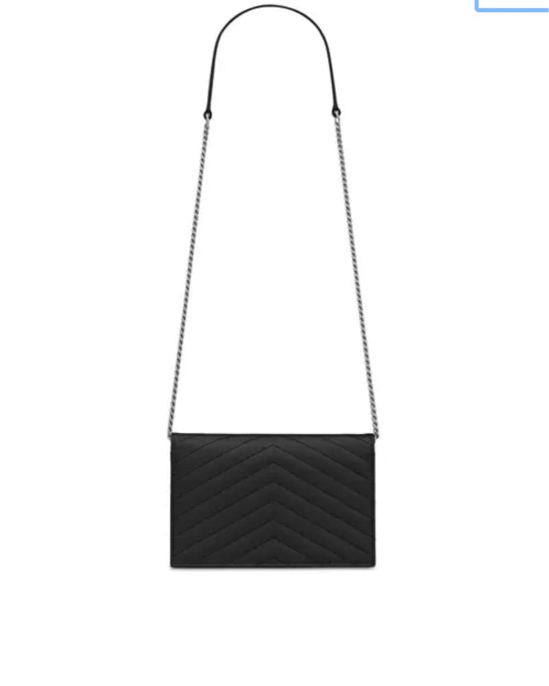 Sleek Black Chain Crossbody Bag - Image 2