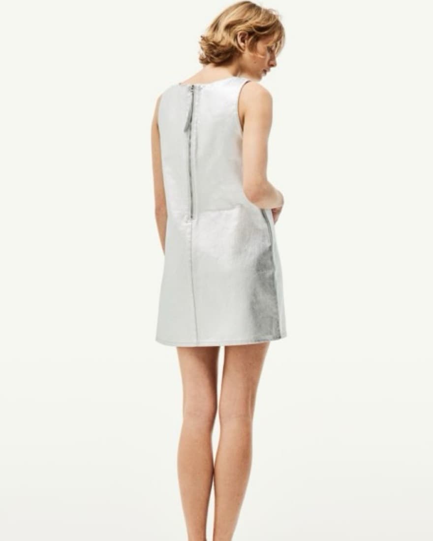 Shimmery Metallic Denim Dress  - Image 4