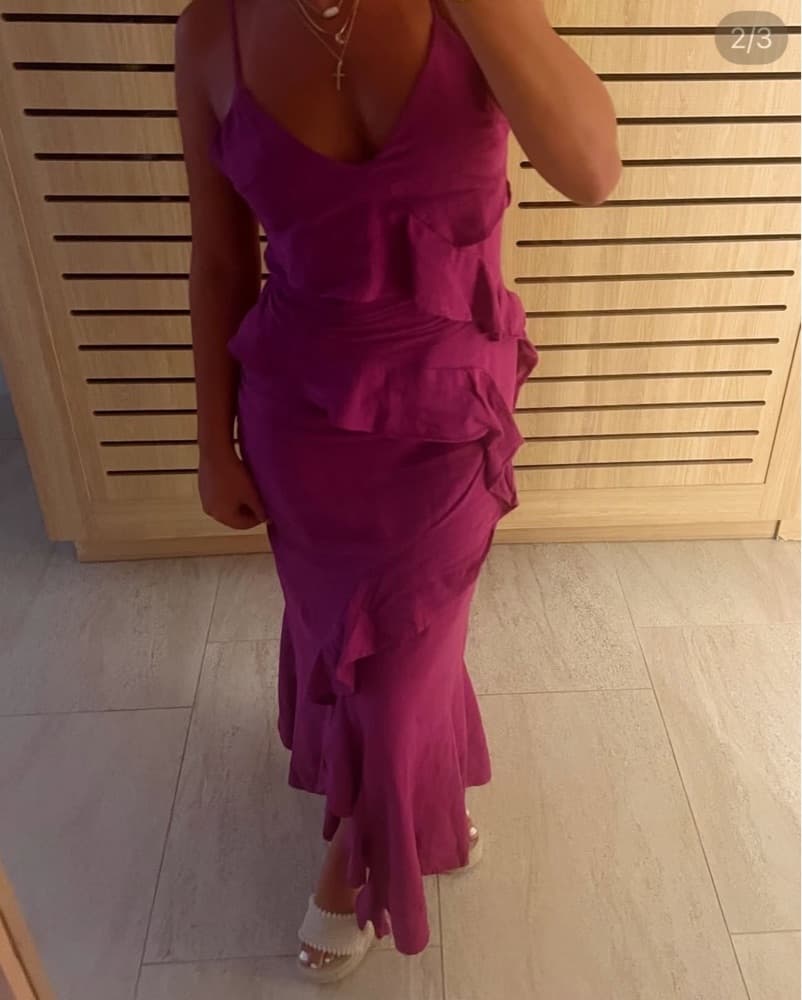 Purple Zara Maxi Beach Dress - Image 2