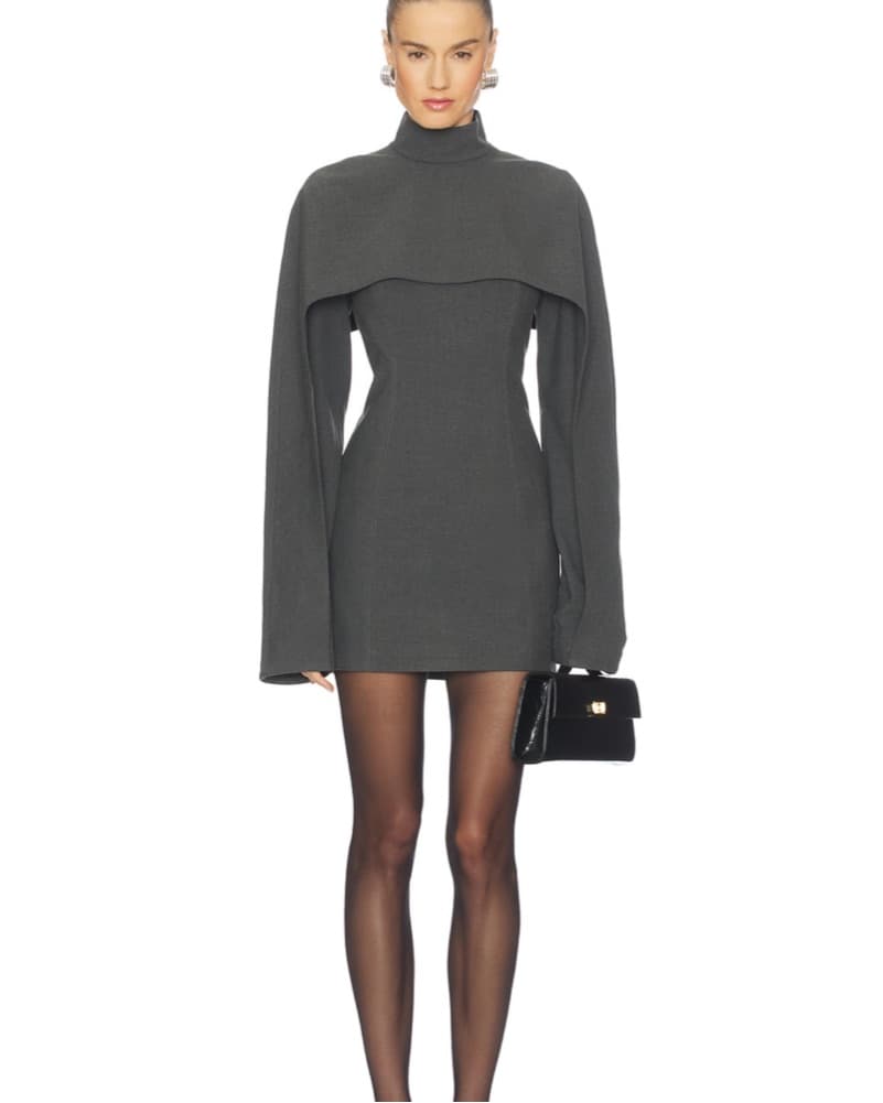 Noeme Mini Dress in Grey - Image 1