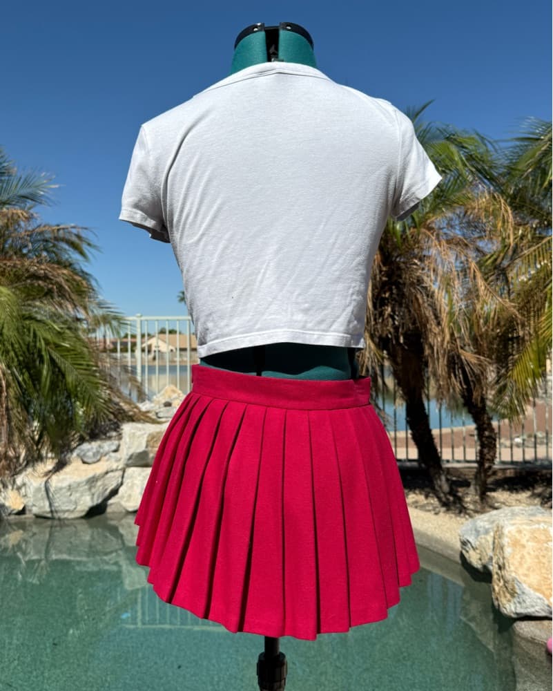 PushButton Red Micro Skort - Image 3