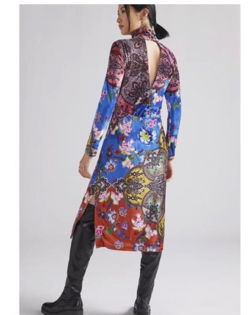 Anthro Paisley Velvet Dress  - Image 4