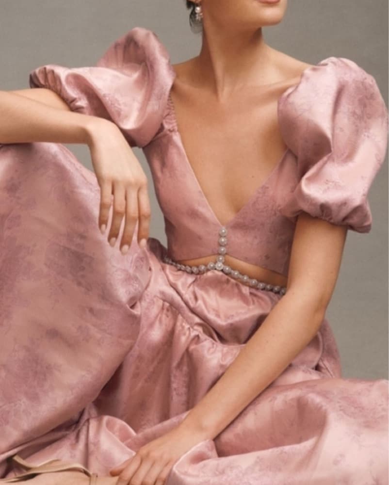 V. Chapman Emma V-Neck A-Line Gown - Image 3