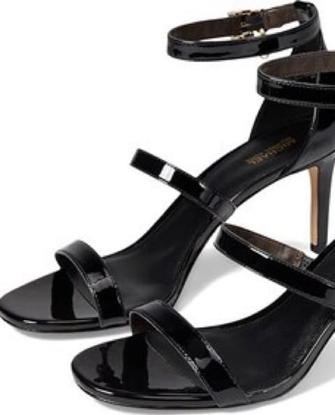 MK Patent Leather Ankle Strap Heels - Image 1