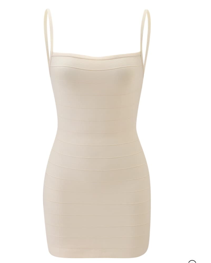 Cream Mini Bandage Dress - Image 5