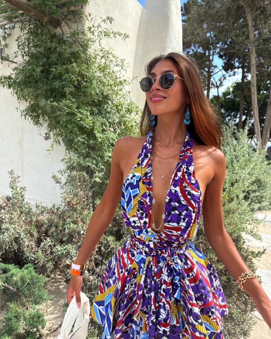 Multicolor Halter Dress  - Image 2