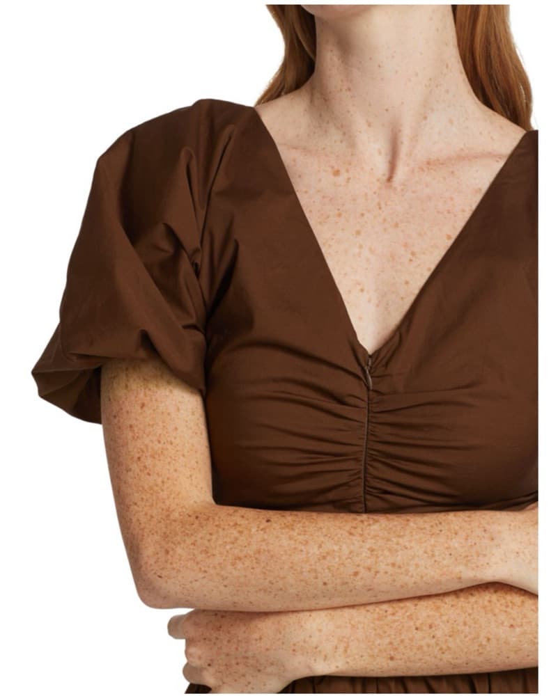 Staud Brown Midi Gown  - Image 4