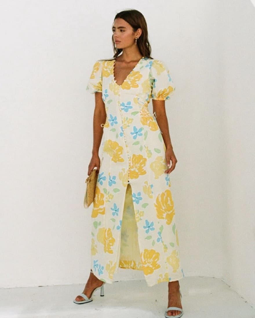 Sabo Skirt Floral Midi Dress - Image 1