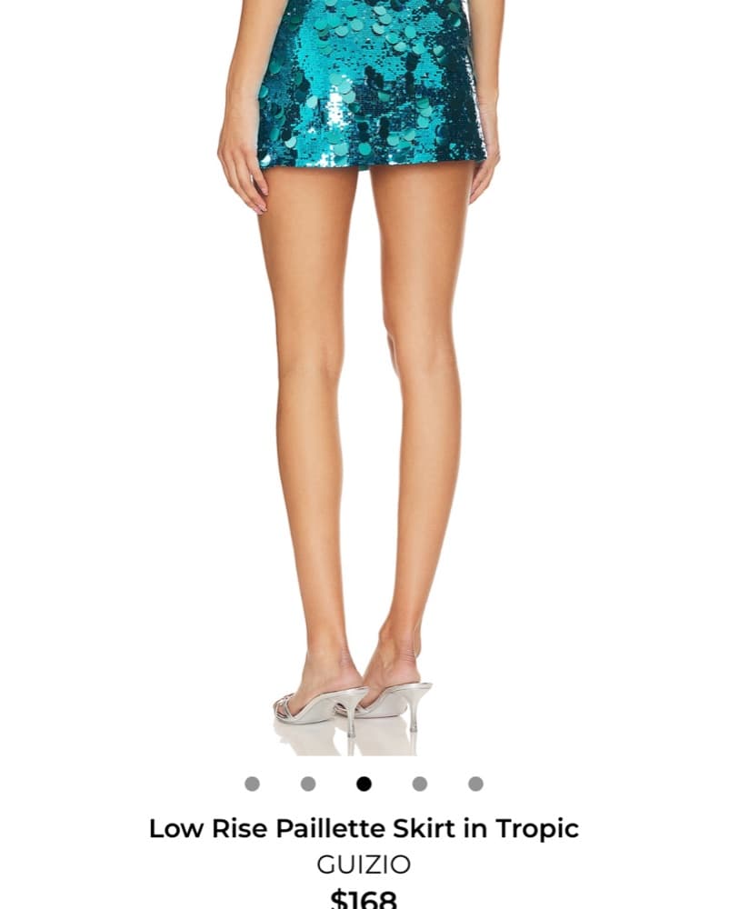 GUIZIO Low Rise Paillette Skirt - Image 2
