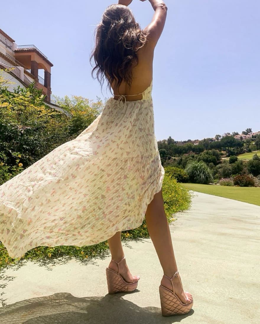 Yellow Floral Dress - Image 4