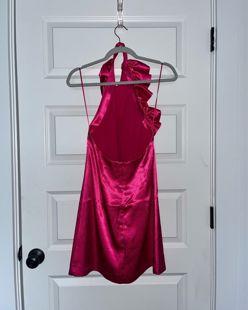 Pink Open Back Cocktail Dress - Image 2