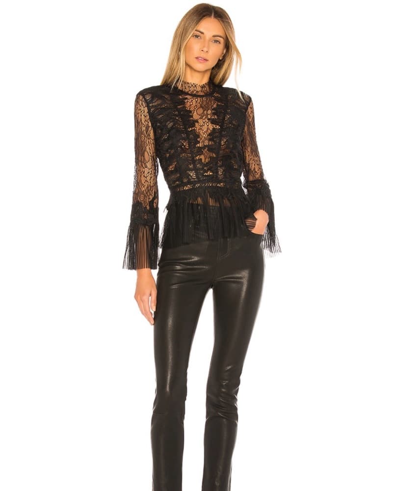 Bardot Top In Black - Image 1