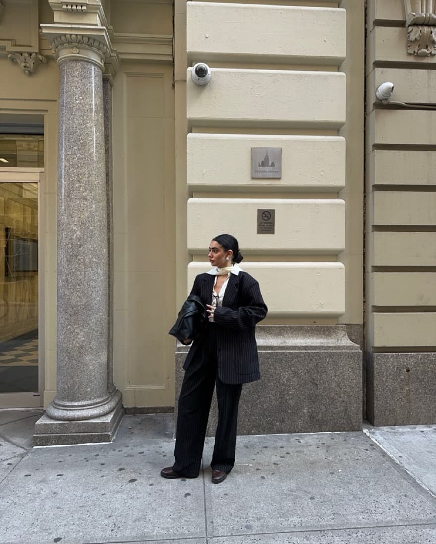 Dark Blue Striped Suit - Image 1