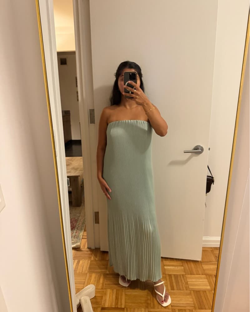 Aritzia Pleated Midi Dress - Image 1