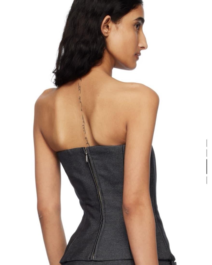 Charcoal Grey Bustier  - Image 2