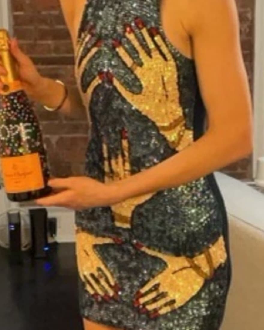 Sequin Hands Mini-Dress - Image 2