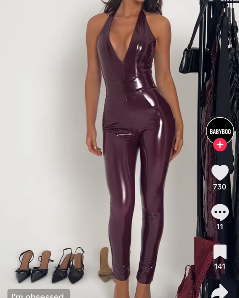 Babyboo Burgundy Pleather Set - Image 3