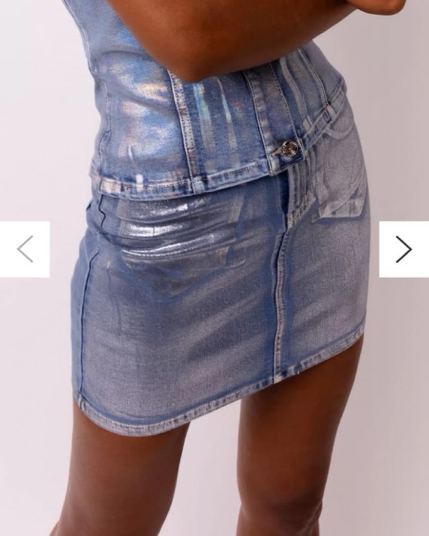Amy Lynn Metallic 90’s Denim Outfit - Image 4
