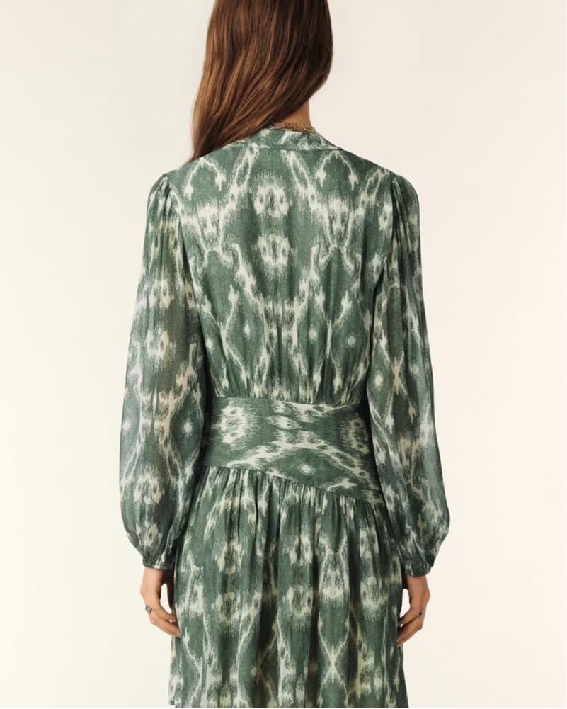 Khaki Printed Mini Dress  - Image 2