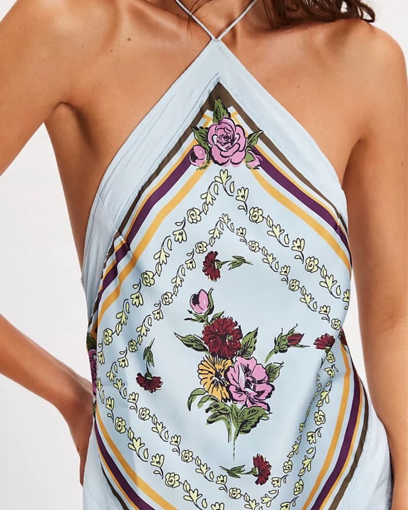 Floral Halter Maxi Dress - Image 3