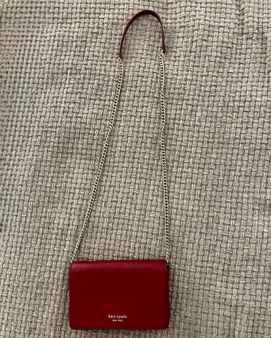 Kate Spade Red Leather Crossbody Bag - Image 3