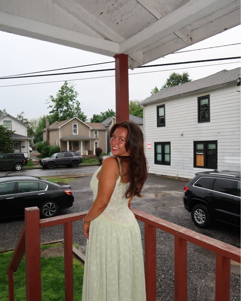 Mint Green Floral Maxi Dress - Image 4