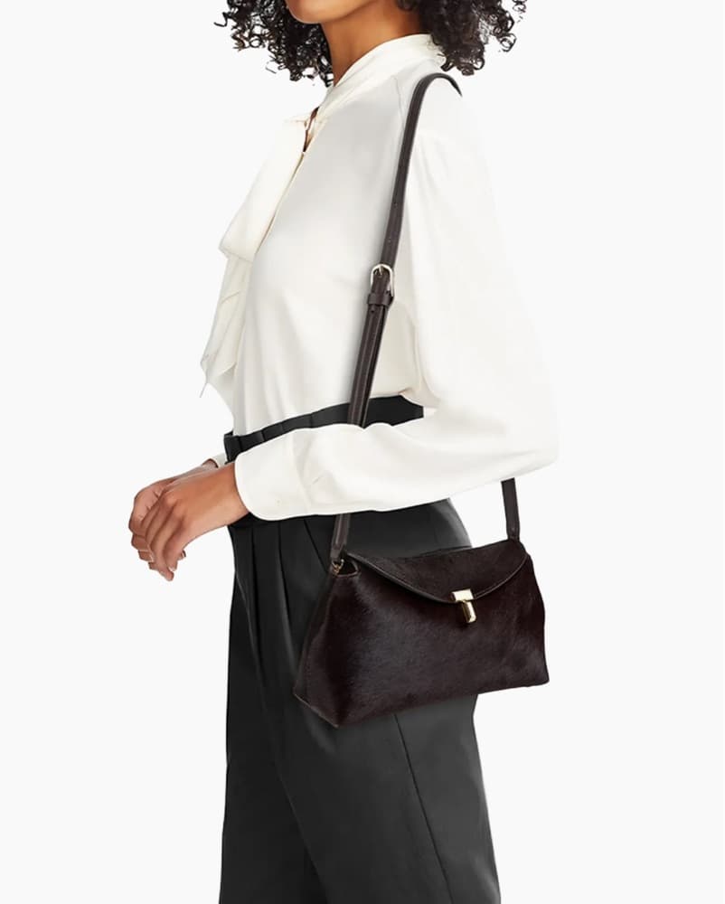 Toteme Burgundy Ponyhair clutch  - Image 3