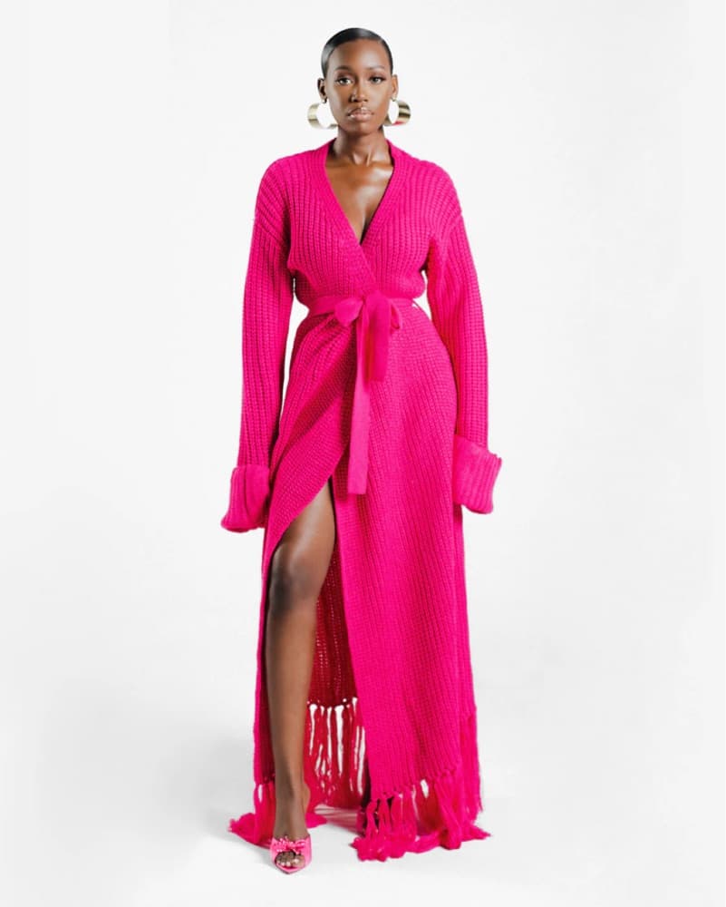 Hanifa Miya Knit Cardigan Dress - Image 1