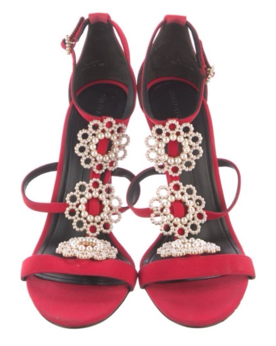 Stella Luna Pearl Heels Red | Size 9  - Image 2