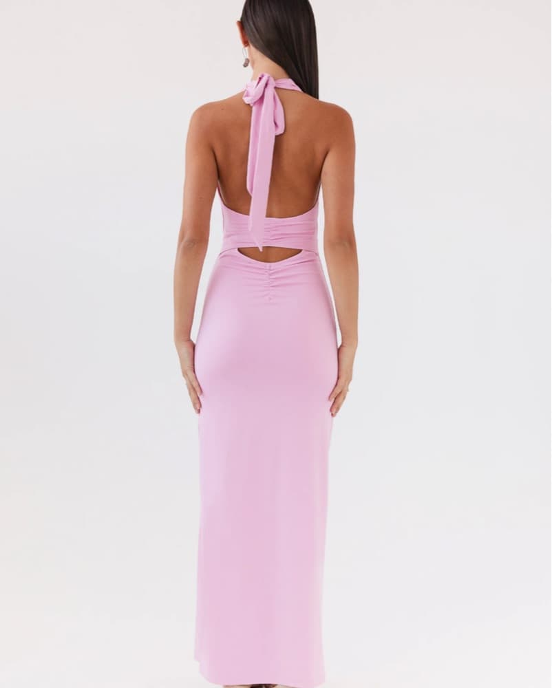 Pepper mayo Pink Low Cut Maxi Dress - Image 2