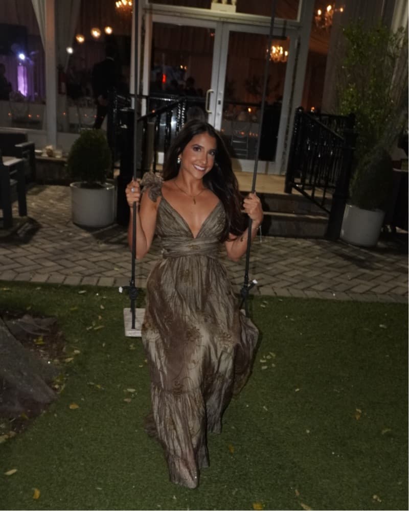 Boutique Olive Green Corset Back Dress - Image 3